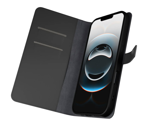 Puro Booklet Case z klapką i portfelem do iPhone 16e - czarne - 1346133 - zdjęcie 2
